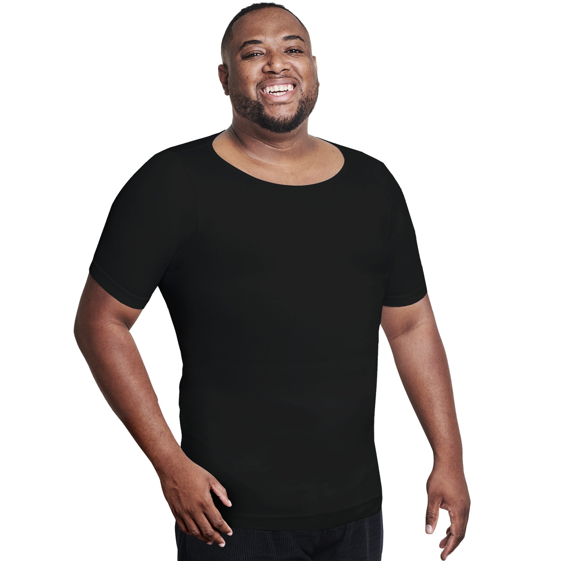 Compression Shirt Short Sleeve | Tall Length Black - QORELOGIQ