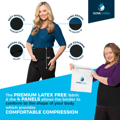 Plus Size 9 Inch Abdominal Binder - QORELOGIQ