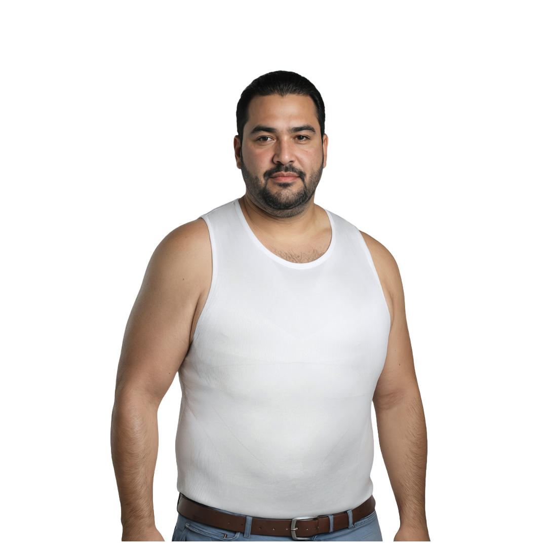 Compression Shirt Tank Top | Regular Length White - QORELOGIQ