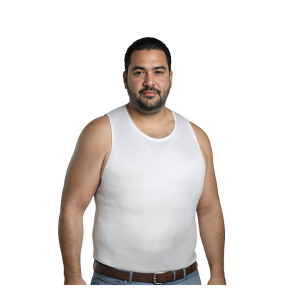 Compression Shirt Tank Top | Regular Length White - QORELOGIQ