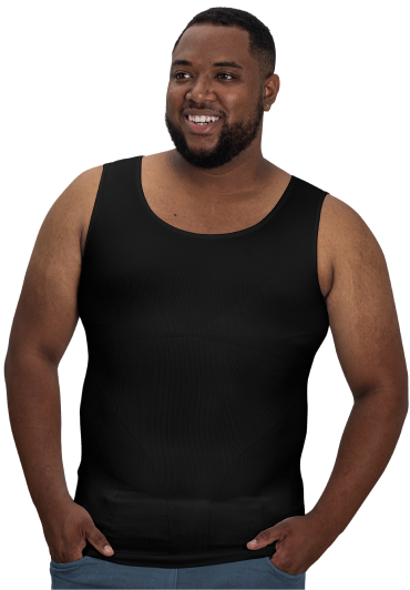 Compression Shirt Tank Top | Tall Length | Black - QORELOGIQ || color_black&fit_tall